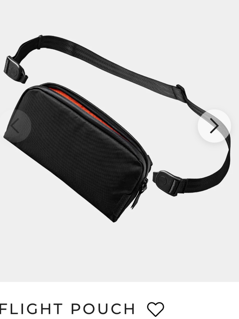 NWT Flight Pouch Black Knight Travel Bag - A4